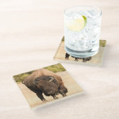 Bison Glasuntersetzer (Schrägansicht)