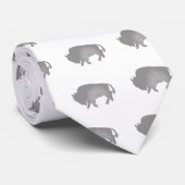 Bison-Grau Krawatte (Gerollt)