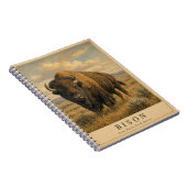 Bison Great Plains VINTAGE Notizblock (Rechte Seite)