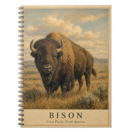 Bison Great Plains VINTAGE Notizblock