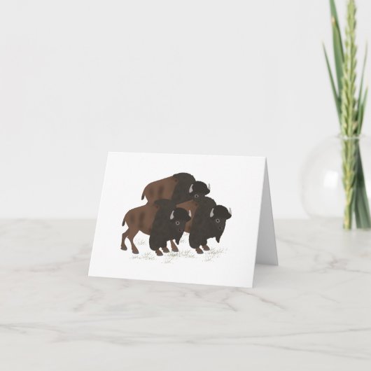 Bison Greeting Card Karte (Vorderseite)