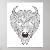Bison Head Doodle 2 Poster (Vorne)