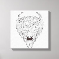 Bison Head Doodle 6