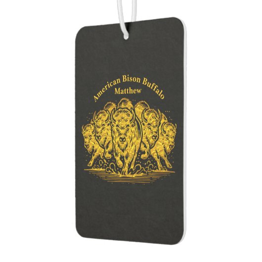 Bison Herd durch das Wasser in der Natur Autolufterfrischer (Links)