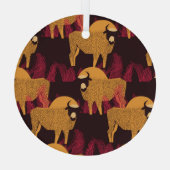 Bison High Grass: Feldmuster. Ornament Aus Glas (Rückseite)
