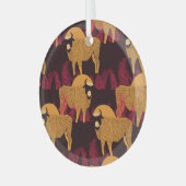 Bison High Grass: Feldmuster. Ornament Aus Glas (Vorderseite links)