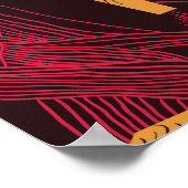 Bison High Grass: Feldmuster. Poster (Ecke)