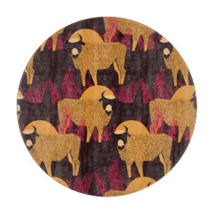 Bison hohes Gras: Feldmuster. Schneidebrett