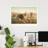 Bison Hunt (0008A) Poster (Heimbüro)