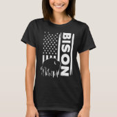Bison hunting US flag graphic concept T-Shirt (Vorderseite)