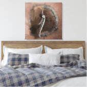 Bison II - überwundene Canvas Leinwanddruck (Insitu (Schlafzimmer))