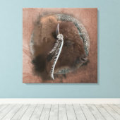 Bison II - überwundene Canvas Leinwanddruck (Insitu (Holzboden))