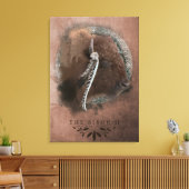 Bison II - überwundene Canvas Leinwanddruck (Insitu (Wohnzimmer))