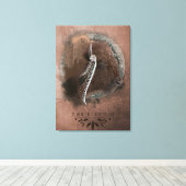 Bison II - überwundene Canvas Leinwanddruck (Insitu (Holzboden))