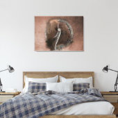 Bison II - überwundene Canvas Leinwanddruck (Insitu (Schlafzimmer))