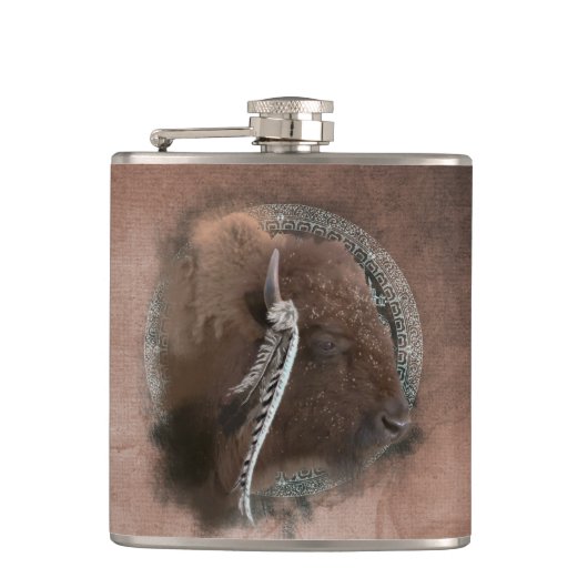 Bison II - Wrapped Flask Flachmann (Vorderseite)