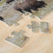 Bison im Hayden-Tal des Yellowstone Puzzle (Seite)