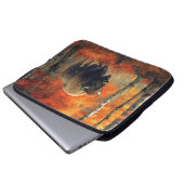 Bison im Herbstwald Artwork Laptopschutzhülle (Vorne Knopf)