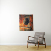 Bison im Herbstwald Artwork Wandteppich (Beispiel)