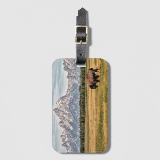 Bison im Tetons Gepäckanhänger (Vorderseite Vertikal)