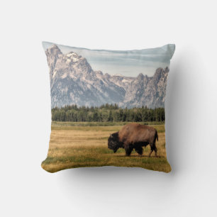 Bison im Tetons Kissen
