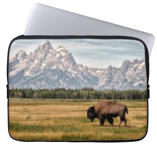 Bison im Tetons Laptopschutzhülle (Vorderseite)