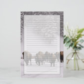 Bison im Winter Briefpapier (Stehend Vorderseite)