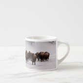 Bison im Winter Espressotasse (Rechts)