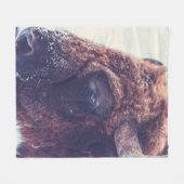 BISON IM WINTER FLEECEDECKE (Vorderseite (Horizontal))