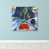 Bison im Winter | Franz Marc | Leinwanddruck (Insitu (Holzboden))