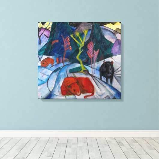Bison im Winter | Franz Marc | Leinwanddruck (Insitu (Holzboden))