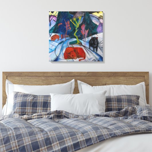 Bison im Winter | Franz Marc | Leinwanddruck (Insitu (Schlafzimmer))