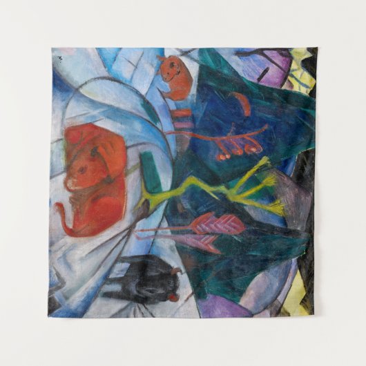 Bison im Winter | Franz Marc | Wandteppich (Vorderseite (Horizontal))