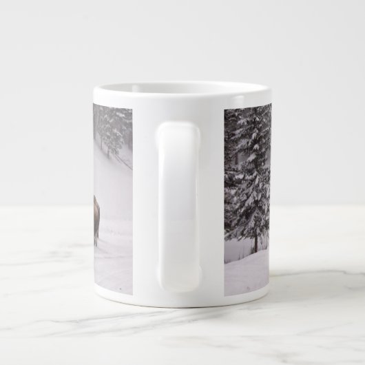 Bison im Winter Jumbo-Tasse (Rückseite)