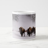 Bison im Winter Jumbo-Tasse (Vorderseite)