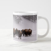 Bison im Winter Jumbo-Tasse (Rechts)