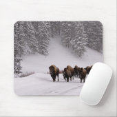 Bison im Winter Mousepad (Mit Mouse)