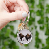 Bison im Winter Schlüsselanhänger (Hand)