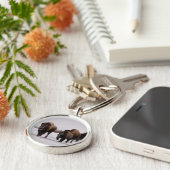 Bison im Winter Schlüsselanhänger (Seite)