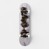 Bison im Winter Skateboard (Vorderseite)