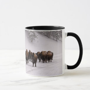 Bison im Winter Tasse