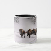 Bison im Winter Tasse (Zentrum)
