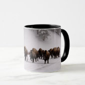 Bison im Winter Tasse (VorderseiteRechts)