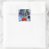 Bison im Winter von Franz Marc Quadratischer Aufkleber (Tasche)