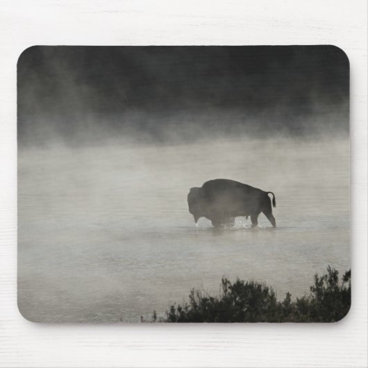 Bison im Winter Yellowstone Mousepad (Vorne)