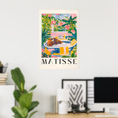 Bison in Bathtub Art Print Tropical Bathroom Poster (Heimbüro)