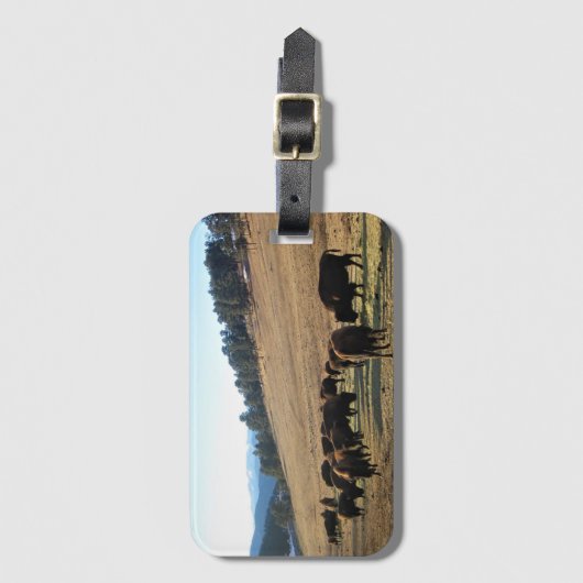 Bison in Colorado Gepäckanhänger (Vorderseite Vertikal)