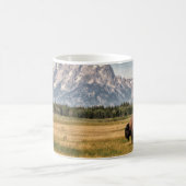 Bison in den Tetons Kaffeetasse (Mittel)