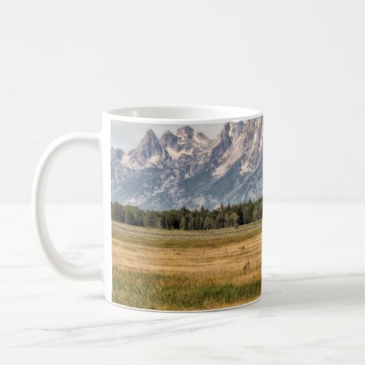 Bison in den Tetons Kaffeetasse (Links)