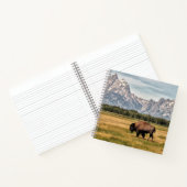 Bison in den Tetons Notizblock (Innenseite)